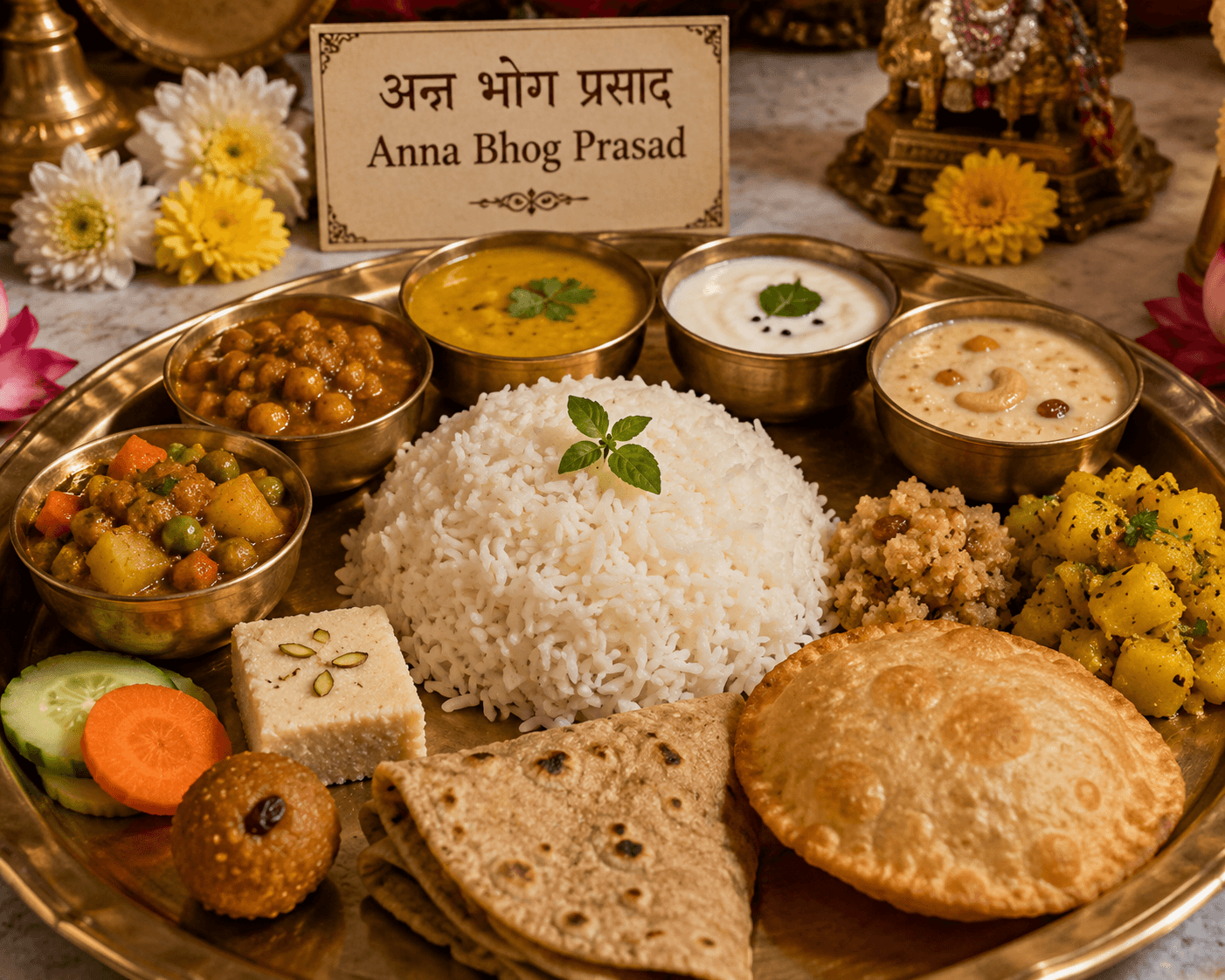 Sacred Anna Bhog Prasad Distribution Devotees