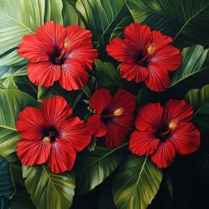 🌺 21 Red Hibiscus Flower Chadava